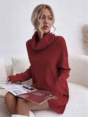 Chic Long-Fit Knitted Turtleneck Sweater by VICTORIA - Lizabella Fashion -  -  - Chic Long-Fit Knitted Turtleneck Sweater by VICTORIA - Lizabella Fashion - #tag1# - #tag2#