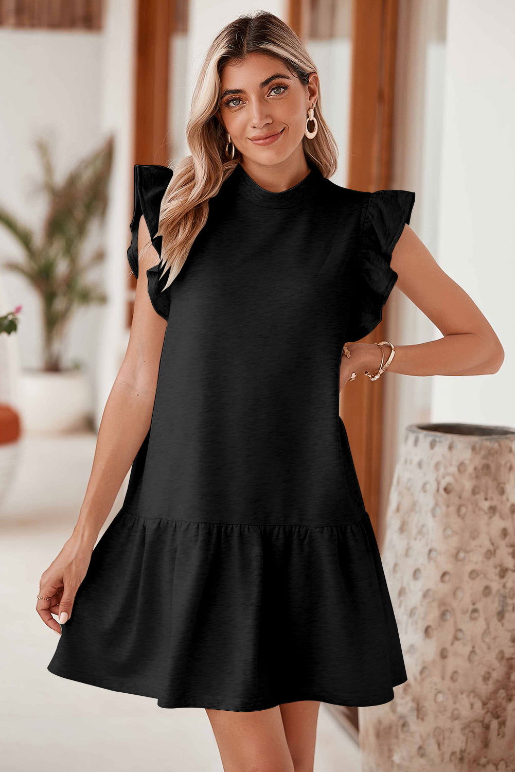 Chic Round Neck Shift Dress for Effortless Style - Lizabella Fashion -  -  - Chic Round Neck Shift Dress for Effortless Style - Lizabella Fashion - #tag1# - #tag2#