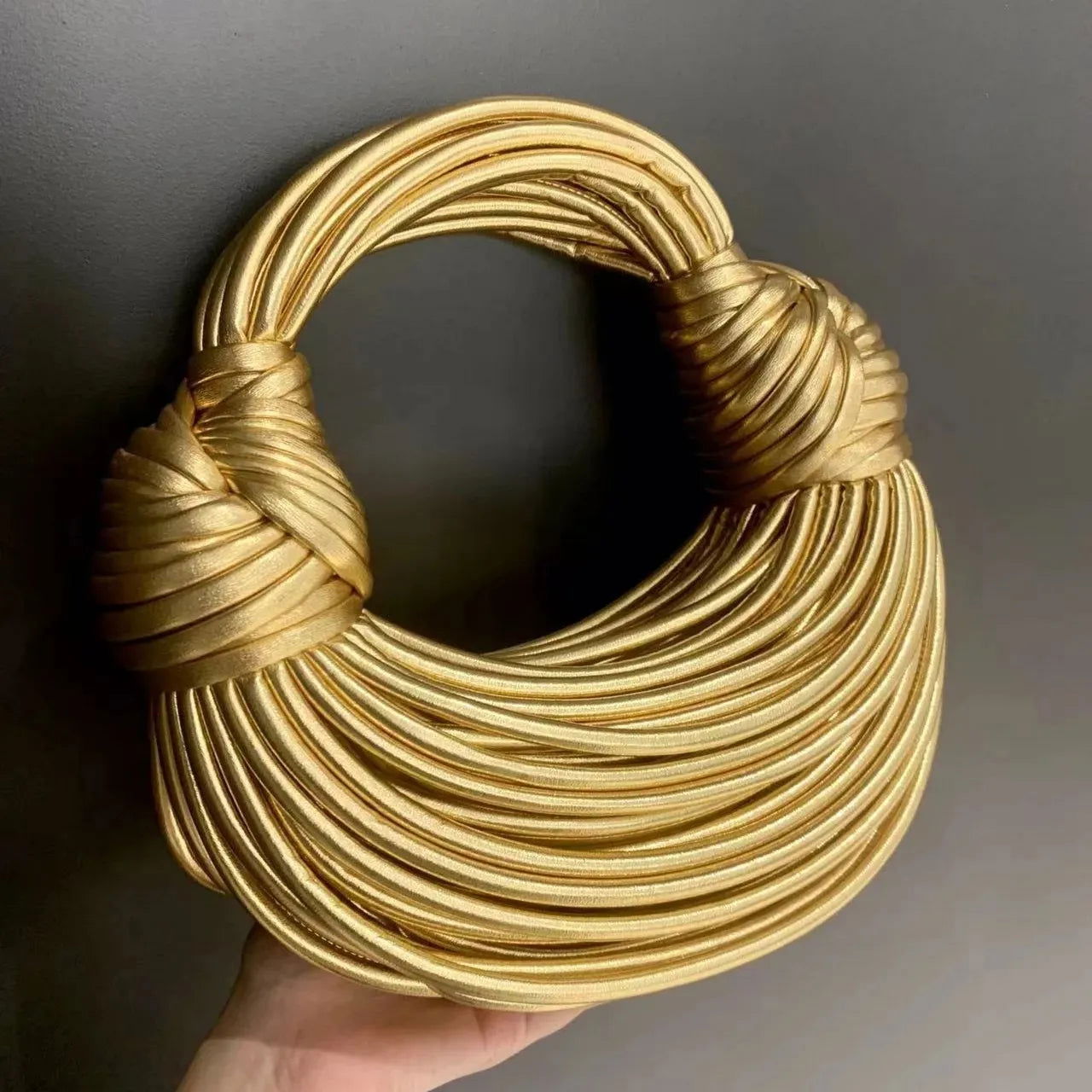 Chic & Stylish LILLY Rope Knotted Hobo Clutch - Lizabella Fashion -  -  - Chic & Stylish LILLY Rope Knotted Hobo Clutch - Lizabella Fashion - #tag1# - #tag2#