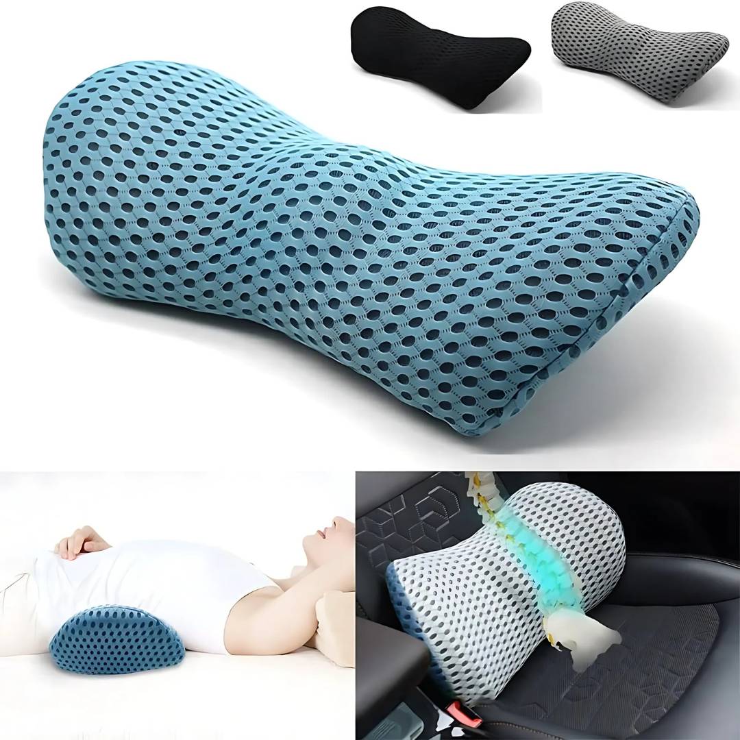 Comfortwave Lumbar Support Cushion | Per sollievo dalla parte bassa della schiena - design ergonomico per ufficio - guida e uso domestico 1