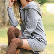 Cozy Chic: Long Hoodie Dress for Ultimate Warmth - Lizabella Fashion -  -  - Cozy Chic: Long Hoodie Dress for Ultimate Warmth - Lizabella Fashion - #tag1# - #tag2#