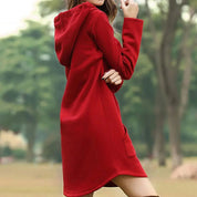 Cozy Chic: Long Hoodie Dress for Ultimate Warmth - Lizabella Fashion -  -  - Cozy Chic: Long Hoodie Dress for Ultimate Warmth - Lizabella Fashion - #tag1# - #tag2#
