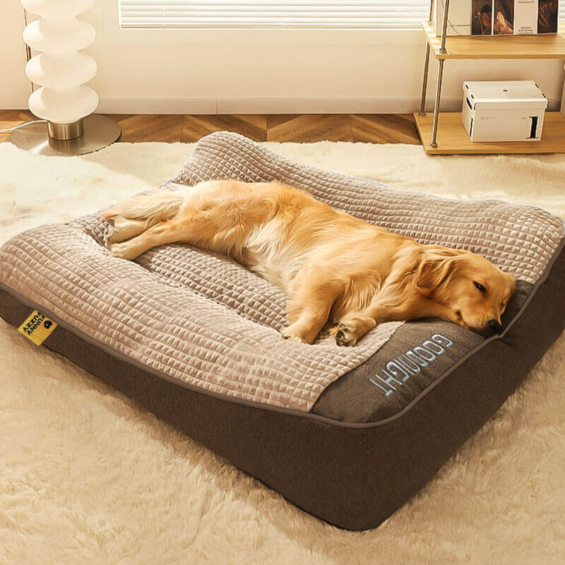 Cuccia ortopedica per cani – Cuccia per cani grande e spessa con supporto per il collo e fodera rimovibile e lavabile 0