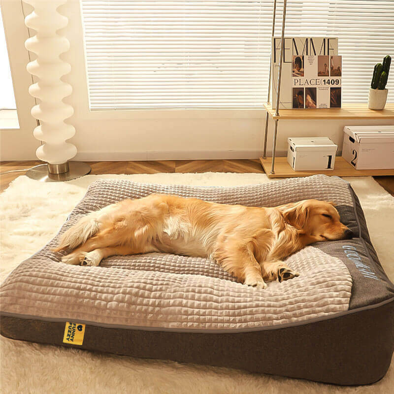Cuccia ortopedica per cani – Cuccia per cani grande e spessa con supporto per il collo e fodera rimovibile e lavabile 2