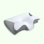Cuscino cervicale in memory foam a forma di farfalla con braccioli per chi dorme su un fianco o sulla schiena 0