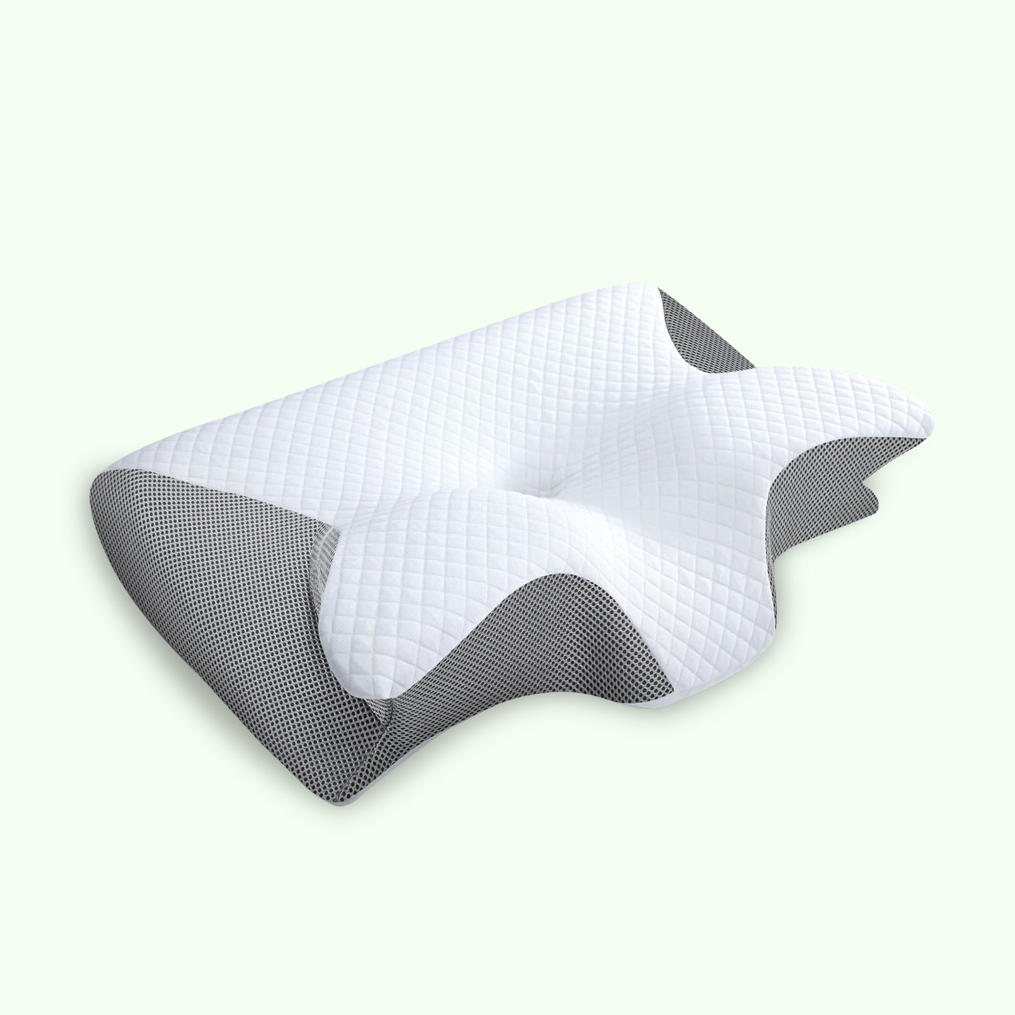 Cuscino cervicale in memory foam a forma di farfalla con braccioli per chi dorme su un fianco o sulla schiena 0