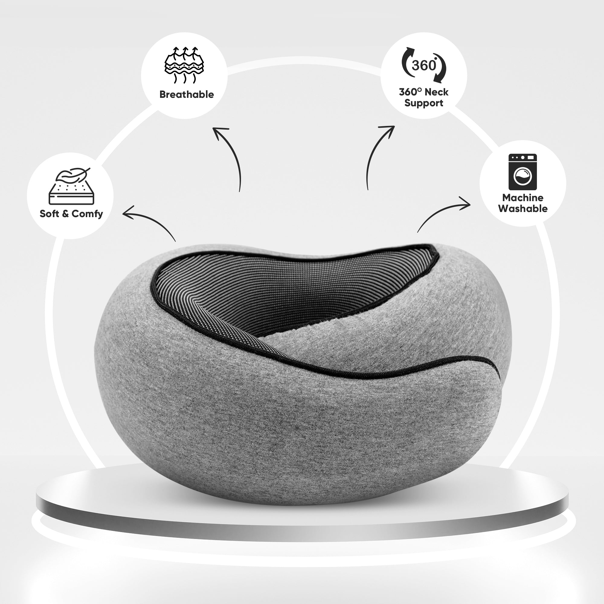 Cuscino da viaggio per il collo - Supporto cervicale comodo e completo - Acquista 1 e ricevi 1 gratis 1