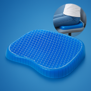 Cuscino di sedile in gel ortopedico di comfortgel | Aiuto a pressione - Dolore al cespuglio - Supporto sulla parte bassa della schiena - Per sedia da ufficio - auto - uso sedia a rotelle 0