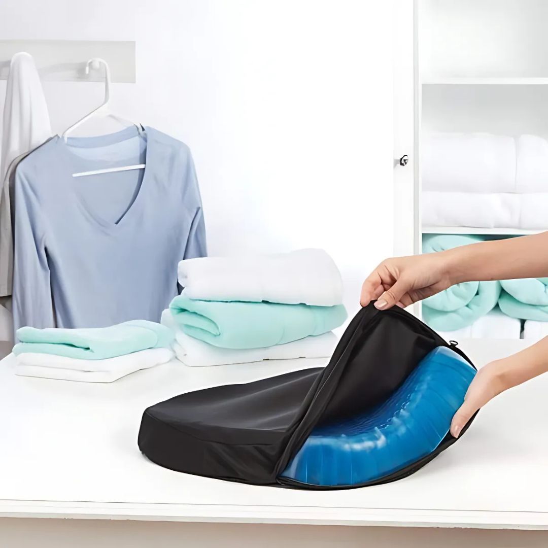 Cuscino di sedile in gel ortopedico di comfortgel | Aiuto a pressione - Dolore al cespuglio - Supporto sulla parte bassa della schiena - Per sedia da ufficio - auto - uso sedia a rotelle 6