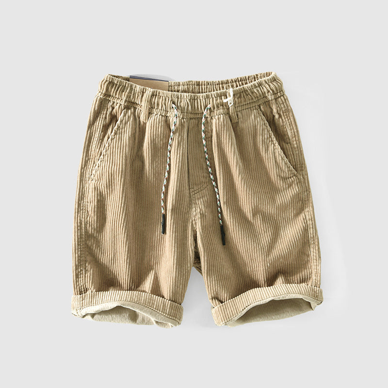  Shorts a corda da uomo - leggermente traspirante - vita elastica - abbigliamento casual arrotolato-2