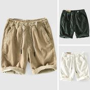  Shorts a corda da uomo - leggermente traspirante - vita elastica - abbigliamento casual arrotolato-5
