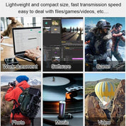 Disco rigido portatile ultrasottile da 10 TB | Grande capacità e USB 3.0 ultraveloce – design leggero – EasySafe 3