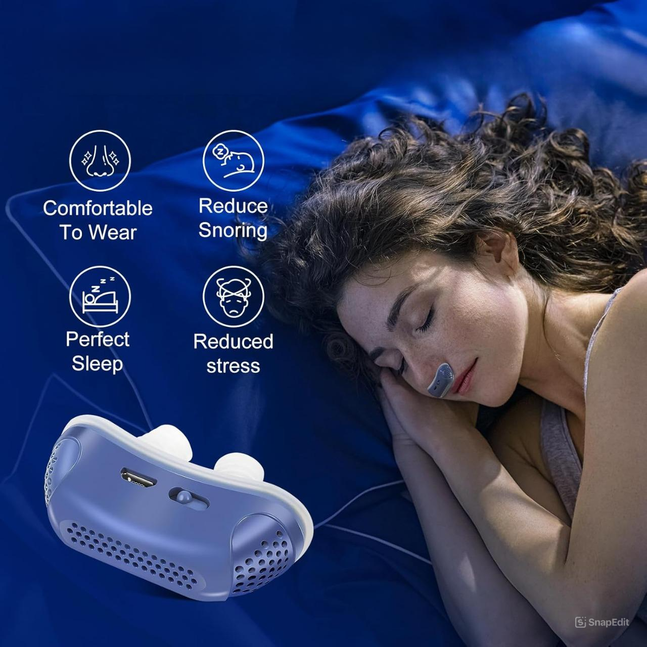 Dispositivo Micro CPAP per l'apnea notturna da viaggio e antirussamento - Alternativa CPAP 6