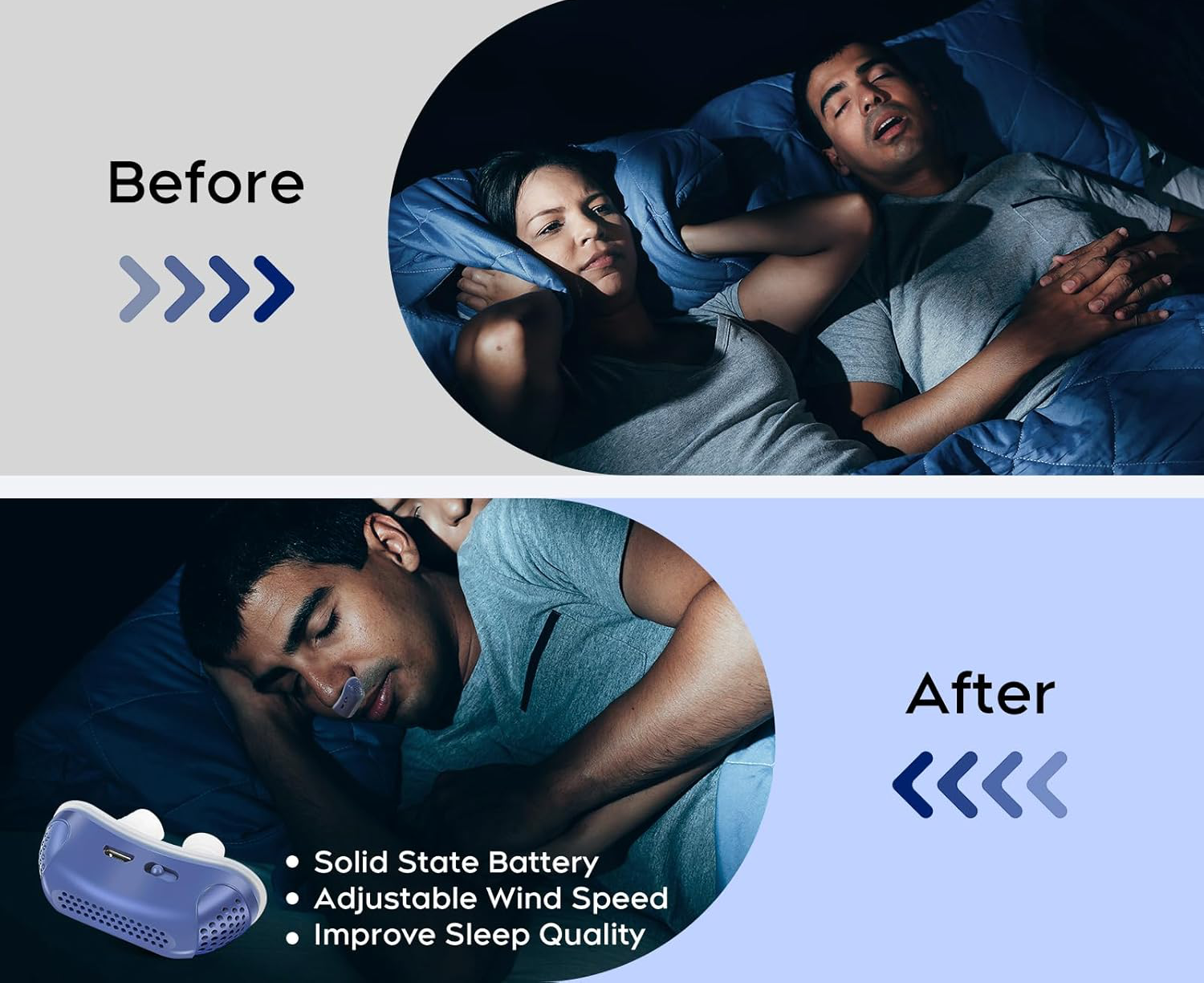 Dispositivo Micro CPAP per l'apnea notturna da viaggio e antirussamento - Alternativa CPAP 7