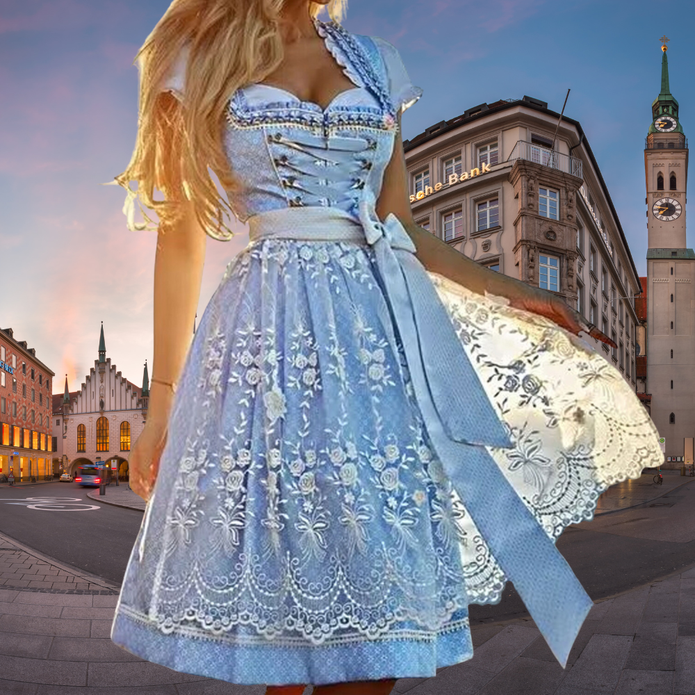ELEGANZA | Costumi tradizionali da donna di alta qualità con grembiule e camicetta 0