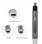 Penna elettronica ricaricabile con porta Type-C, indicatore di carica, design elegante in metallo, compatibile USB-C, accessorio tecnologico moderno.