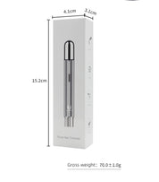 Scatola tagliapeli naso in acciaio inox, dimensioni 15,2x4,1x3,1 cm, peso lordo 70g. Design elegante, ideale per cura personale e igiene.