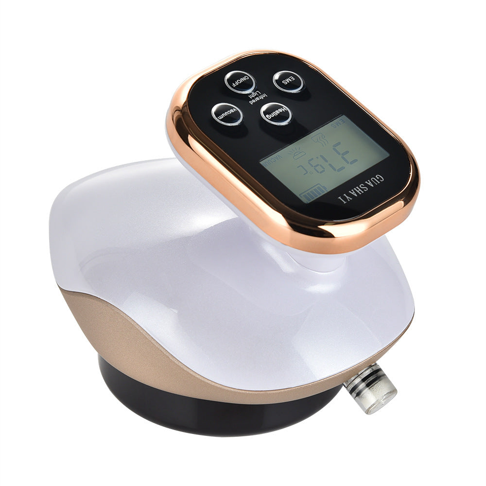 Dispositivo massaggio anticellulite portatile con display digitale, pulsanti funzione, design ergonomico, ideale per tonificare e rassodare la pelle.
