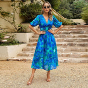 Elegant Midi Summer Dress by CALPA - Lizabella Fashion -  -  - Elegant Midi Summer Dress by CALPA - Lizabella Fashion - #tag1# - #tag2#