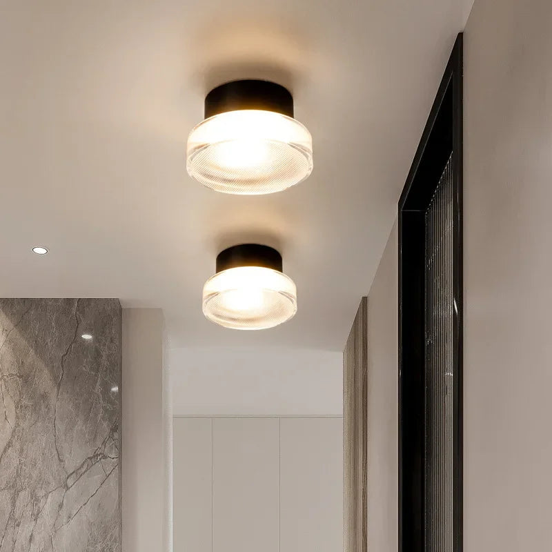 Elegante applique rotonda con LED - Nero, 15W Design moderno per soggiorno e camera da letto 1