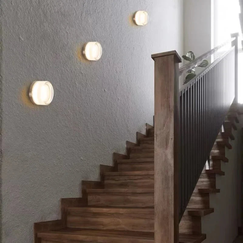 Elegante applique rotonda con LED - Nero, 15W Design moderno per soggiorno e camera da letto 2