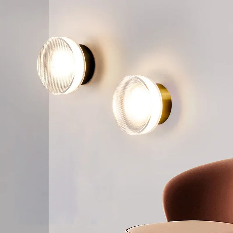 Elegante applique rotonda con LED - Nero, 15W Design moderno per soggiorno e camera da letto 4
