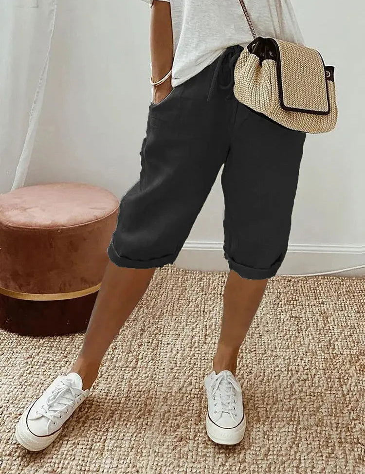 Elevate Your Comfort: Stylish Knee-Length Pants for Women by BELLA - Lizabella Fashion -  -  - Elevate Your Comfort: Stylish Knee-Length Pants for Women by BELLA - Lizabella Fashion - #tag1# - #tag2#