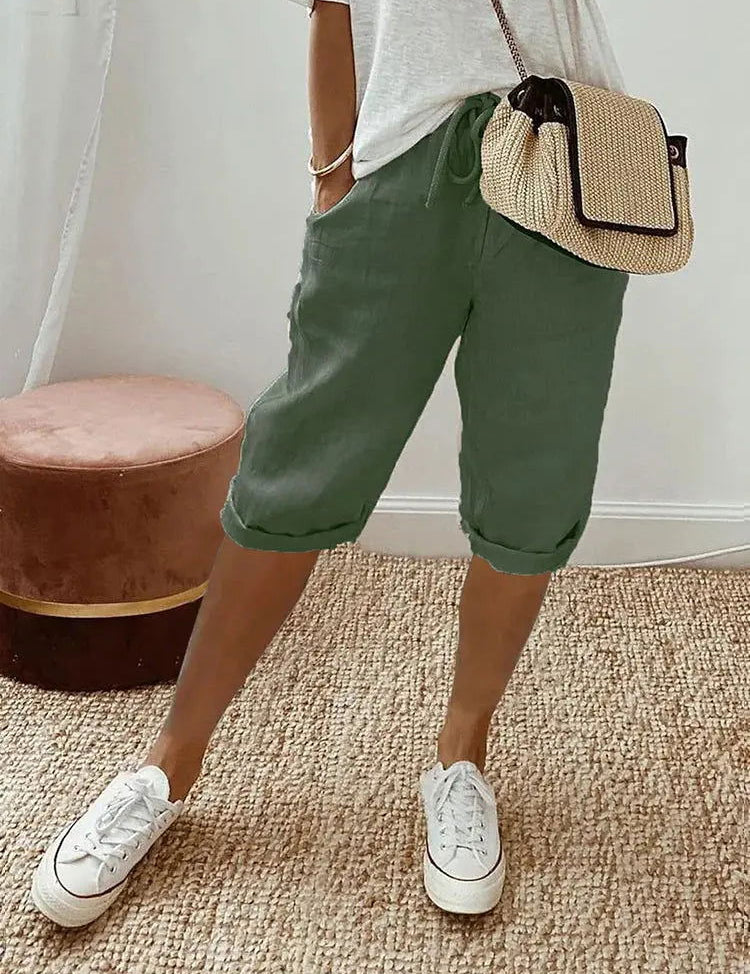 Elevate Your Comfort: Stylish Knee-Length Pants for Women by BELLA - Lizabella Fashion -  -  - Elevate Your Comfort: Stylish Knee-Length Pants for Women by BELLA - Lizabella Fashion - #tag1# - #tag2#