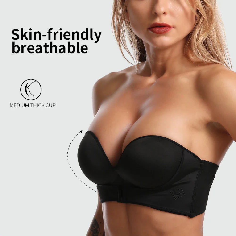 Elevate Your Curves: SOPHIA Strapless Push-Up Bra - Lizabella Fashion -  -  - Elevate Your Curves: SOPHIA Strapless Push-Up Bra - Lizabella Fashion - #tag1# - #tag2#