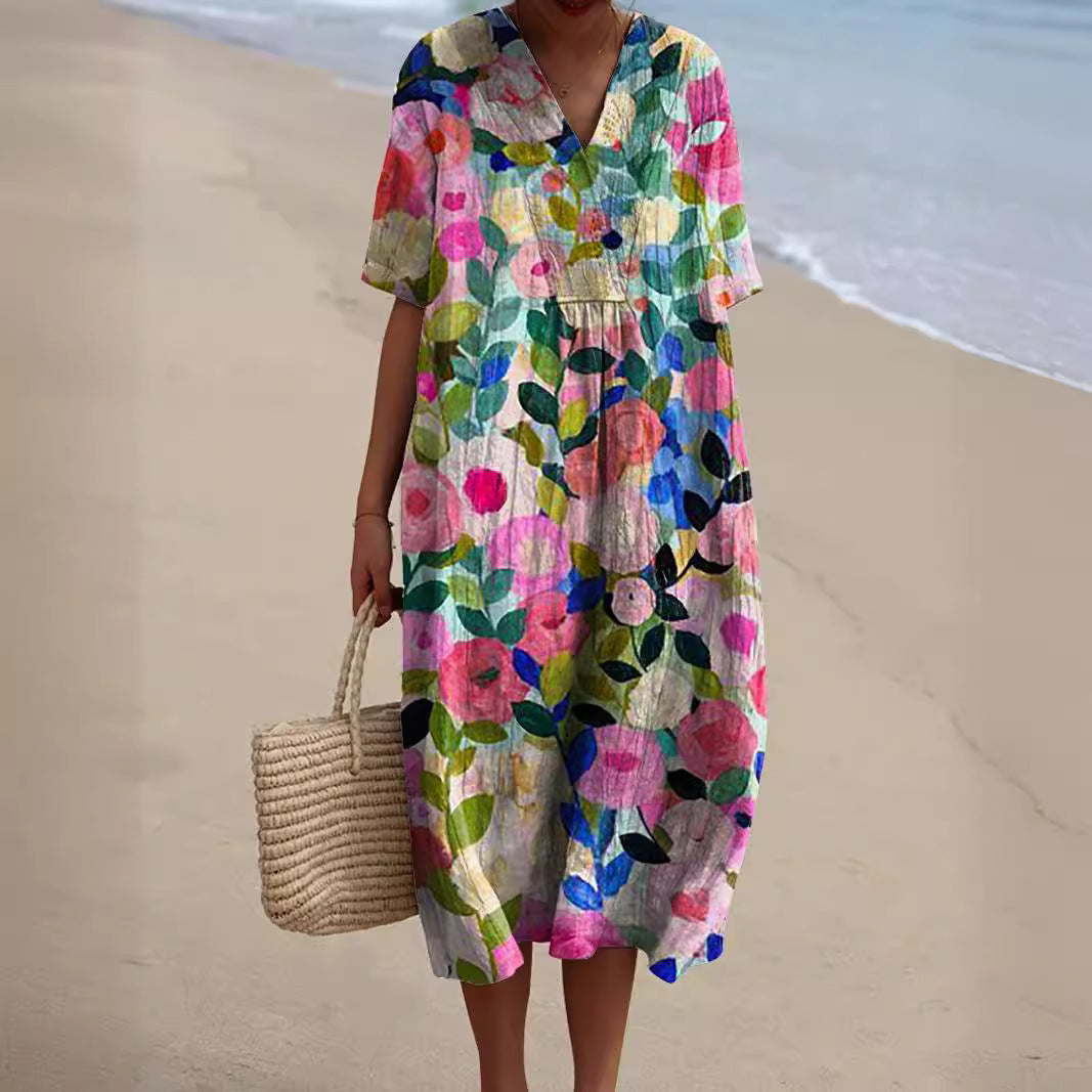 Emma - Abito Floreale in Cotone Premium 0