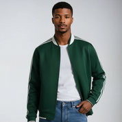 Gilet sportivo da uomo di peso medio | Leggero e traspirante | Colletto da baseball e maniche a righe 1