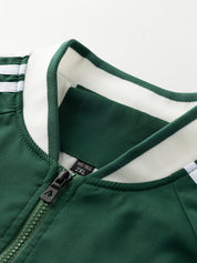 Gilet sportivo da uomo di peso medio | Leggero e traspirante | Colletto da baseball e maniche a righe 7