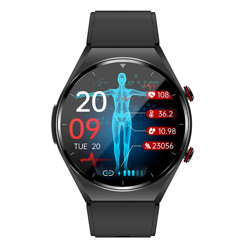 Guidatura nel sangue con un clic | Pressione sanguigna ECG di glicemia | EKG HRV Heart Frequency Monitor Health Smart Watch 1