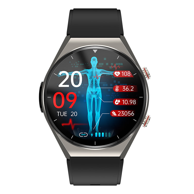 Guidatura nel sangue con un clic | Pressione sanguigna ECG di glicemia | EKG HRV Heart Frequency Monitor Health Smart Watch 2
