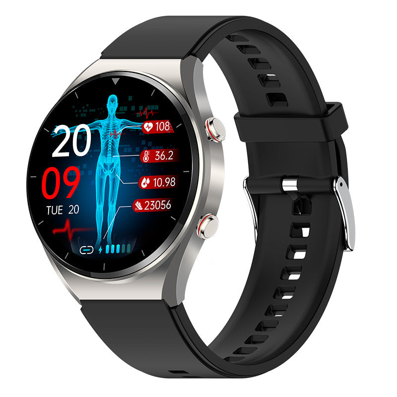 Guidatura nel sangue con un clic | Pressione sanguigna ECG di glicemia | EKG HRV Heart Frequency Monitor Health Smart Watch 9