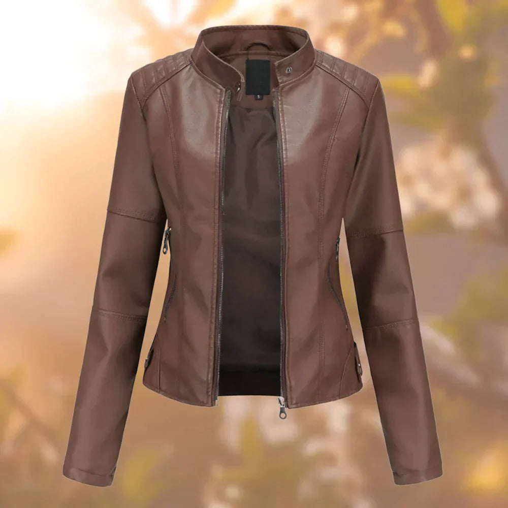 Giacca in ecopelle femminile - Modello Halle elegante e versatile