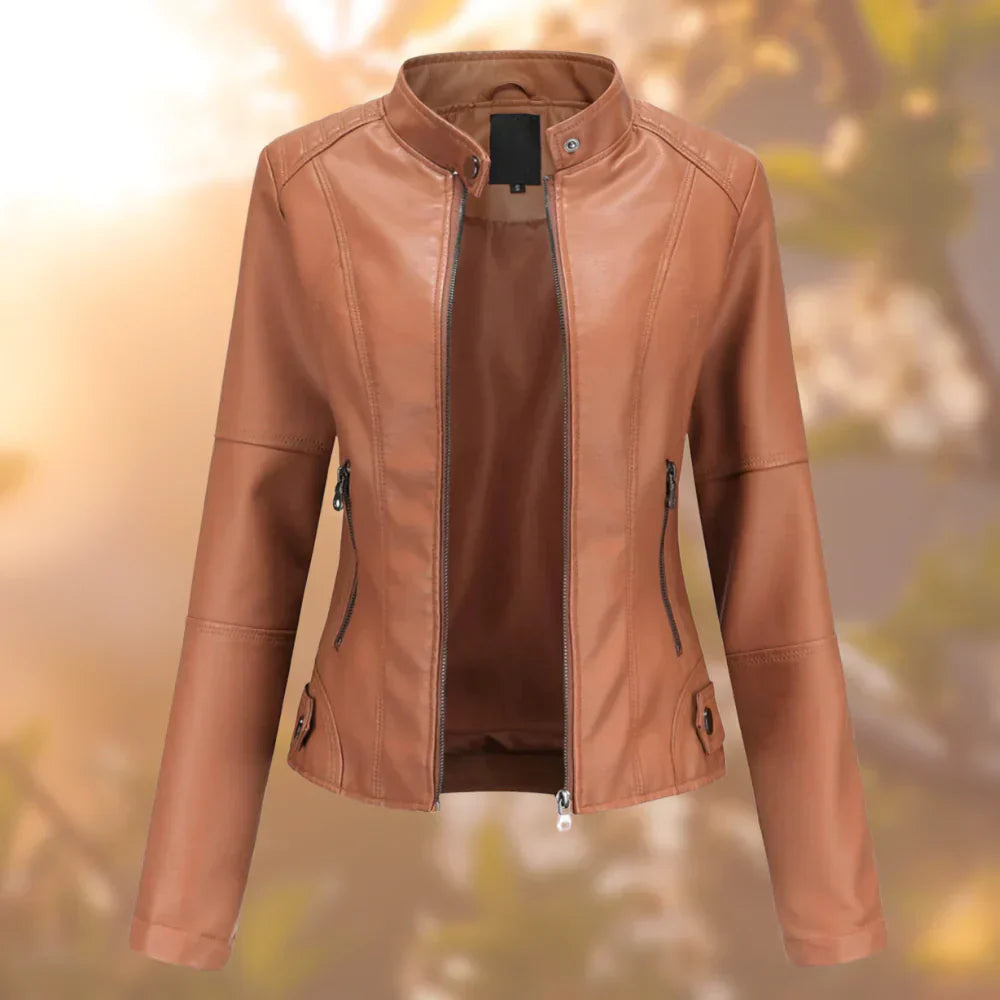 Giacca in ecopelle femminile - Modello Halle elegante e versatile