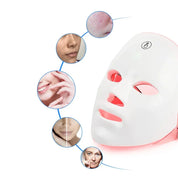 Maschera LED terapia luce rossa per viso, trattamento anti-età, riduzione acne, miglioramento pelle, dispositivo bellezza, cura pelle, ringiovanimento.