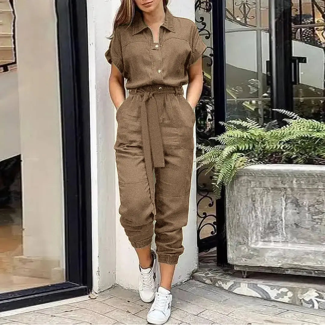 IVY | Summer Cargo Jumpsuit-Lizabella Fashion