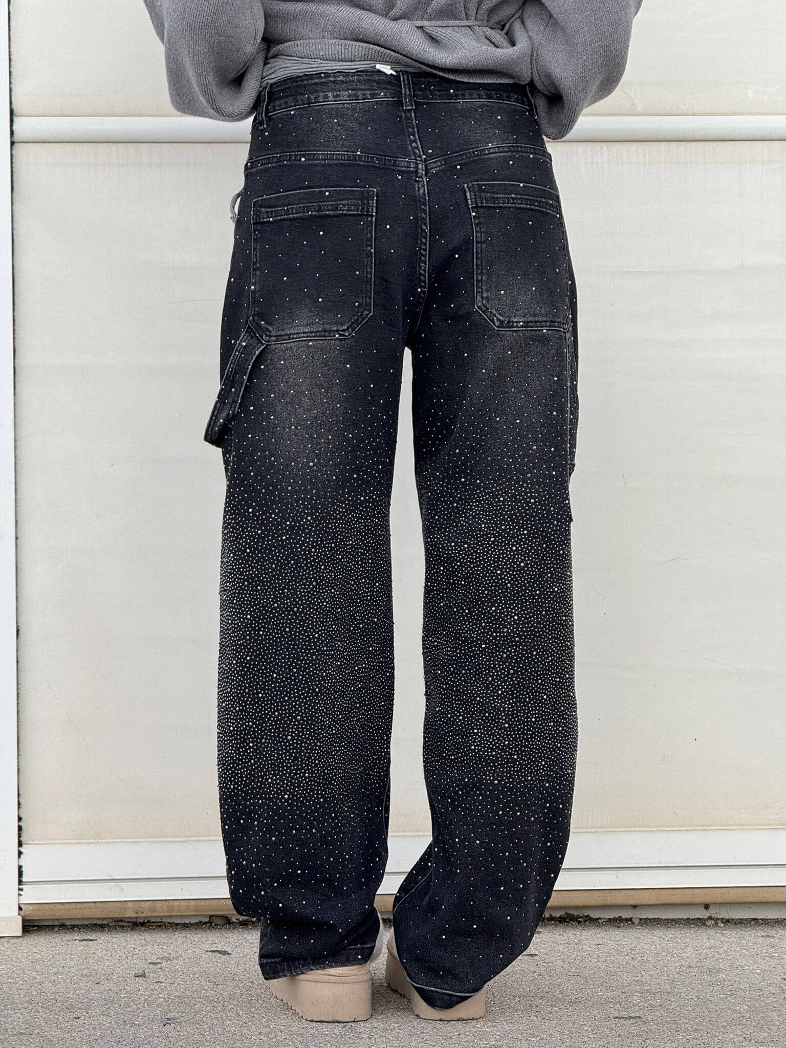 Jeans Balloon Larghe Sabrina con Eleganti Dettagli Brillanti