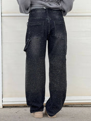 Jeans Balloon Larghe Sabrina con Eleganti Dettagli Brillanti
