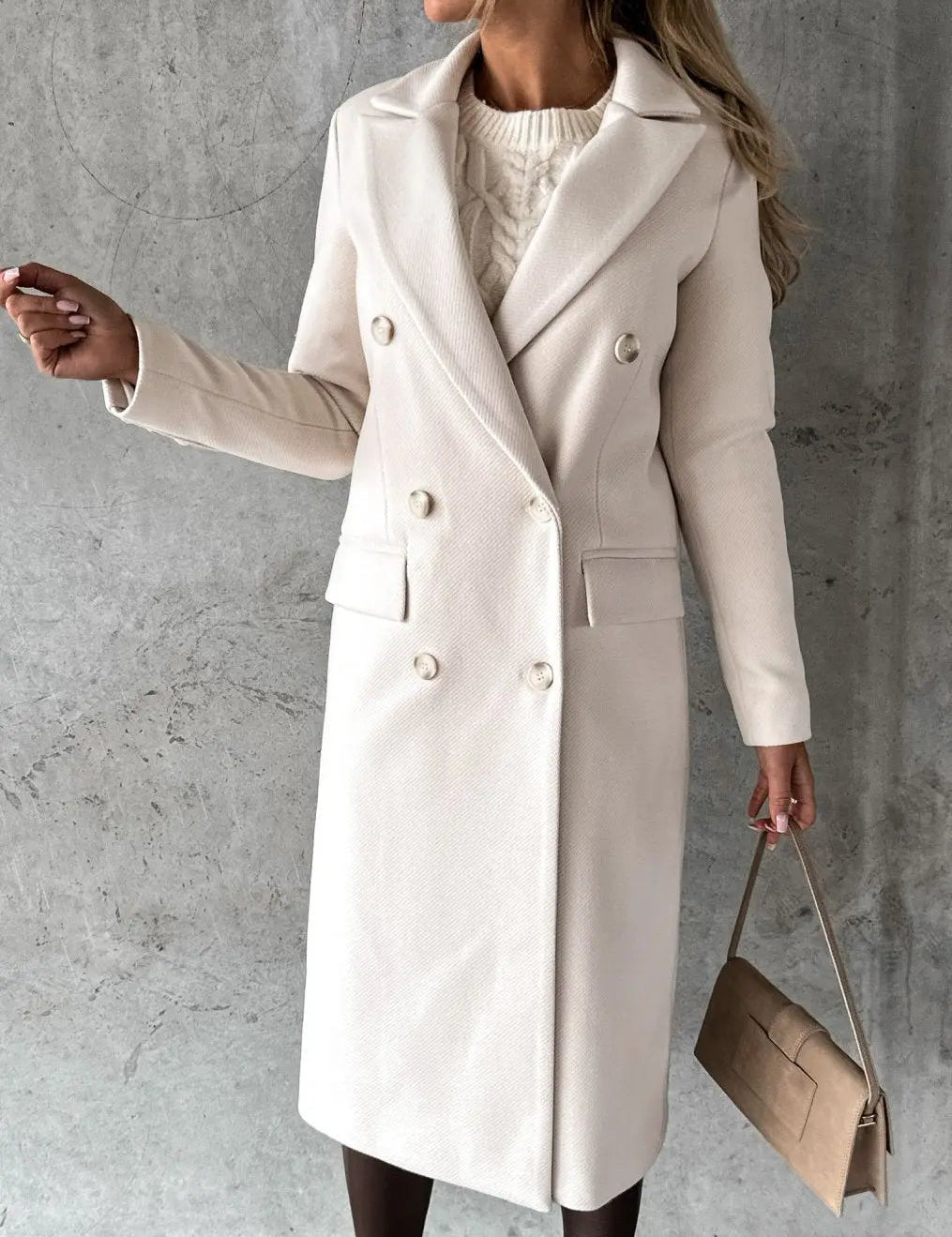 KATE | Woolen Coat Long Fit Women - Lizabella Fashion