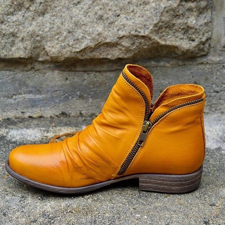 Kamila | Stivali corti vintage autunnali da donna | Cerniera 3