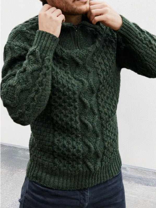 Kevin | Maglione Mountain Weave con mezza zip 1