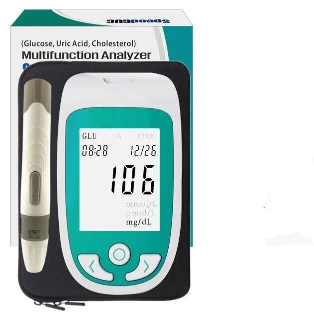 Kit di test del colesterolo per la casa analizzatore multifunzionale con lancetti metro di glucosio acido urico 1