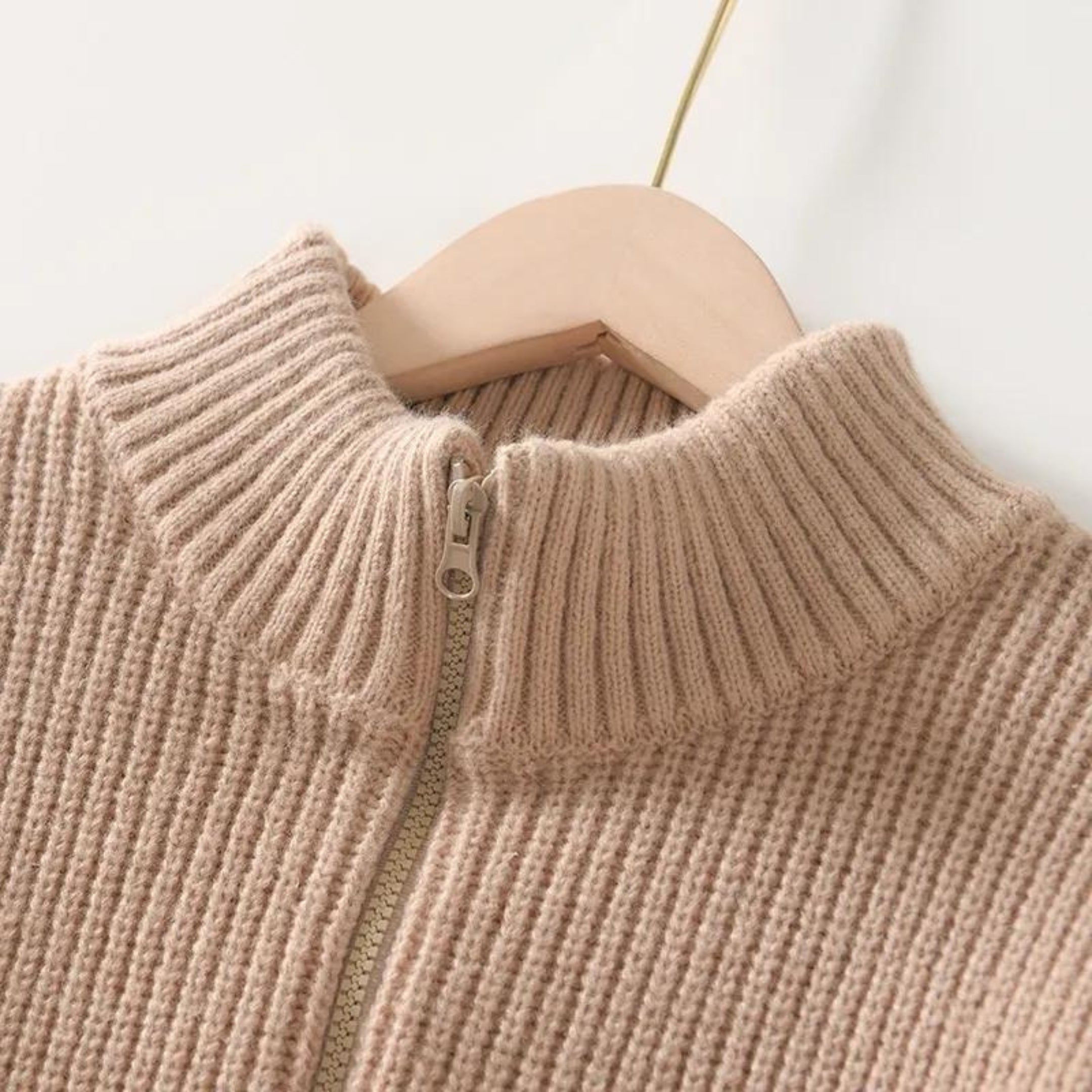 Marco | Giacca maglione in maglia con zip da uomo