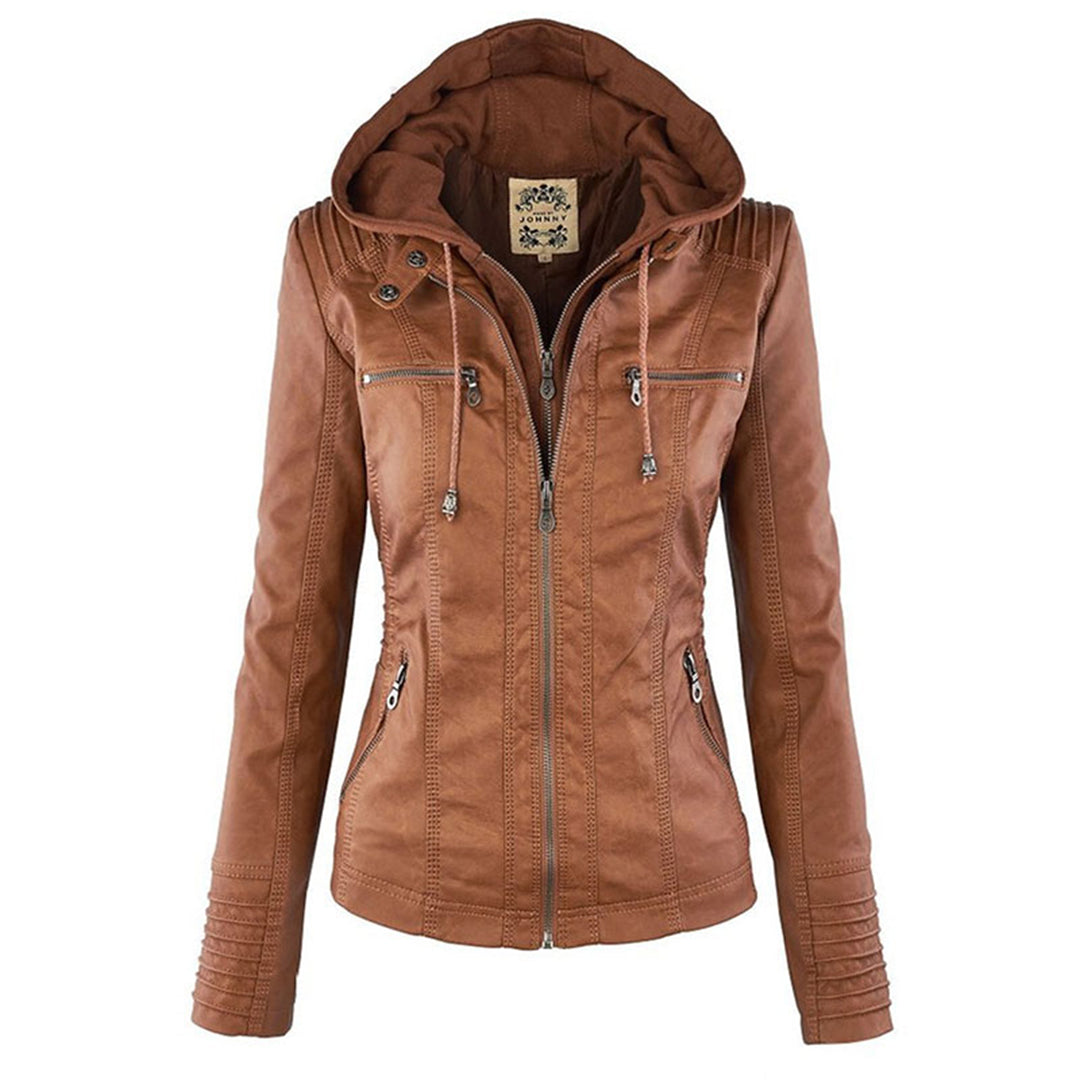 Giacca Estiva in Pelle PU di Lusso – Elegante e Pratica