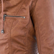 Giacca Estiva in Pelle PU di Lusso – Elegante e Pratica