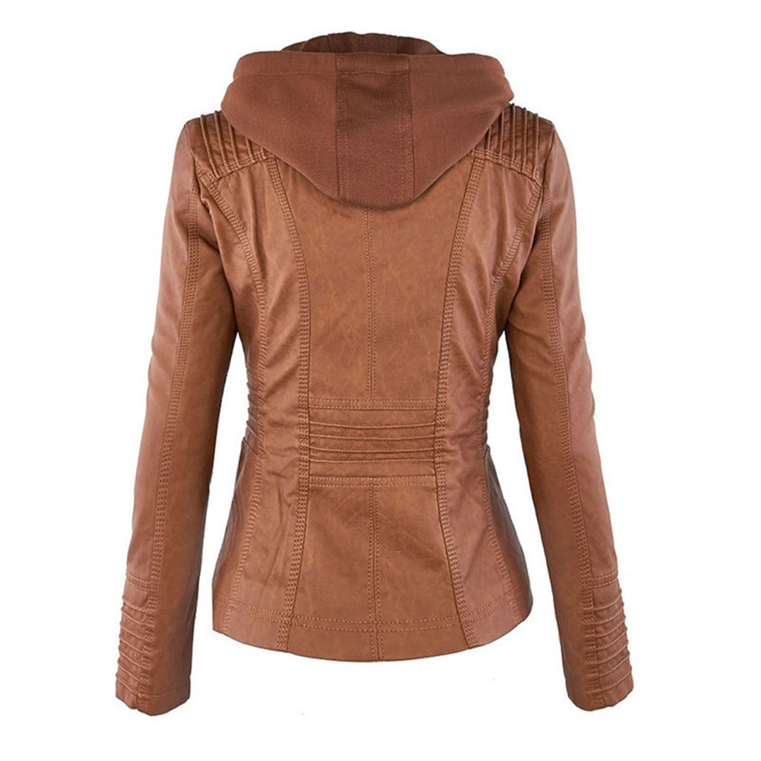 Giacca Estiva in Pelle PU di Lusso – Elegante e Pratica