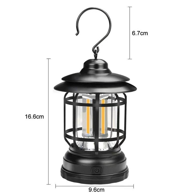 Lampada da campeggio retrò portatile 7
